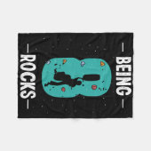 8 Year Old Rock Climbing 8th Birthday Child Climbe Fleece Deken (Voorkant (Horizontaal))