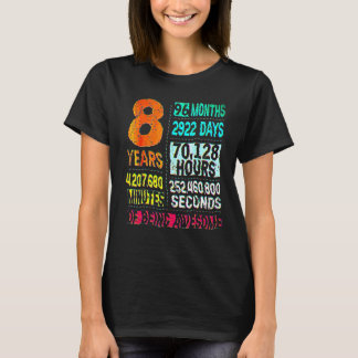 8 Years 96 Months Of Being Awesome 8th Birthday Co T-shirt