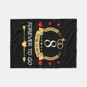 8 Years Down Forever To Go Paar 8e bruiloft Anni Fleece Deken (Voorkant (Horizontaal))