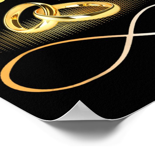 8 Years Down Forever To Go Paar 8e bruiloft Anni Poster (Hoek)