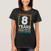 8 Years Old 96 Months Of Being Awesome 8th Birthda T-shirt (Voorkant)