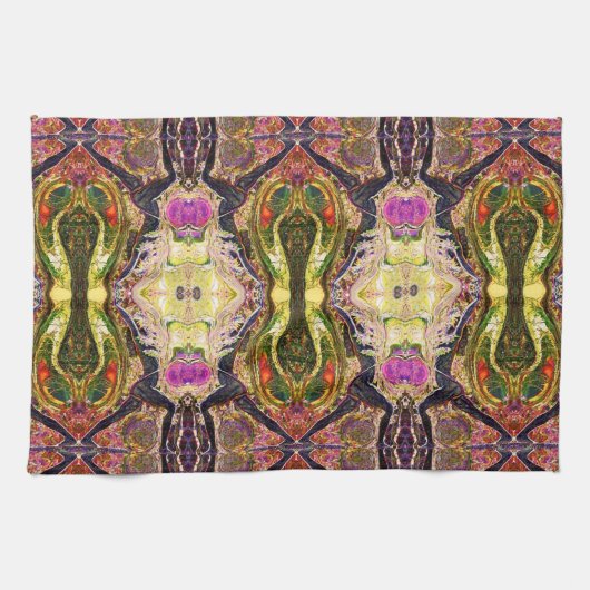 8 Yoga Warriors Kitchen Towel by Deprise Theedoek (Horizontaal)