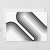 8 Zwart-witte minikerst-kerstretrolijnen Feestdagenkaart (Achterkant)