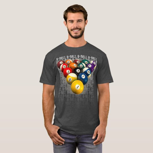 8BALL POOL TEAM Cool Design Leagues and T-shirt (Voorkant volledig)