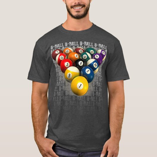 8BALL POOL TEAM Cool Design Leagues and T-shirt (Voorkant)