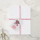 8bit cupid Kleurrijke Valentijnsdag hart Cadeaulabel (Met Touw)