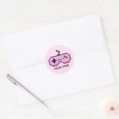 8bit Gamer Geslacht Onthullen Team Roze Stickers (Envelop)
