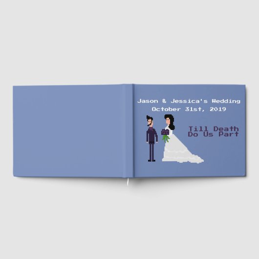 8bit Geek Gothic Til Death Do us Part Bruiloft Gastenboek (Volledig)