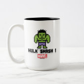 8Bit Hulk - Hulk Smash! Tweekleurige Koffiemok (Links)