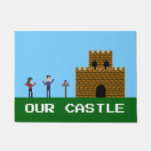 8bit Pixel Gamer Welkom thuis Ons Castle Deurmat (Voorkant)