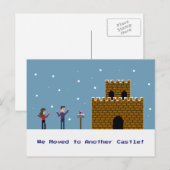 8bit Pixel Paar We zijn verhuisd naar een ander ka Aankondigingskaart (Voorkant / Achterkant)