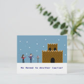 8bit Pixel Paar We zijn verhuisd naar een ander ka Aankondigingskaart (Staand voorkant)