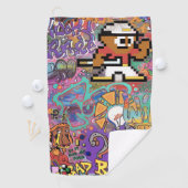 8bit T-shirt Time XXX3 Design Golf Towel Golfhanddoek (Insitu)