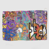 8bit T-shirt Time XXX3 Design Golf Towel Golfhanddoek (Horizontaal)