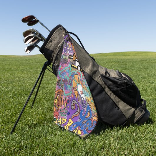 8bit T-shirt Time XXX3 Design Golf Towel Golfhanddoek (Groen)