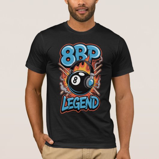 8BP Legende - Achtbal Vuur Grafisch T-shirt (Voorkant)