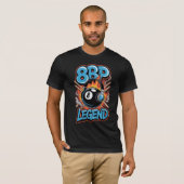 8BP Legende - Achtbal Vuur Grafisch T-shirt (Voorkant volledig)