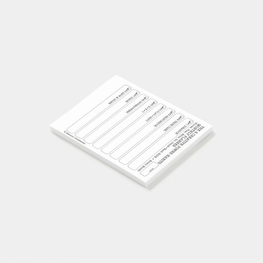 8CPH Maandelijkse Planner Tracker Post-it Pad Post-it® Notes (Schuin)