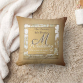 8e, 19e Jubileum Bronze Wedding Custom Foto Kussen (Deken)