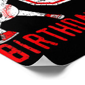 8e Achtste verjaardag T-shirt Gift 8e Baseball Geb Poster (Hoek)