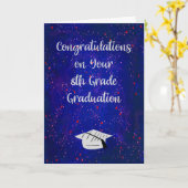 8e Afstuderen met sterren en Pet Kaart (Gele Bloem)