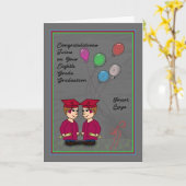 8e Afstuderen voor tweekleppige jongens Kaart (Gele Bloem)