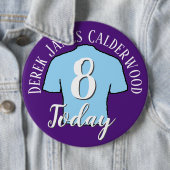 8e Birthday Football Badge to Personalize Button (In situ)