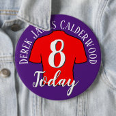 8e Birthday Football Badge to Personalize Button (In situ)