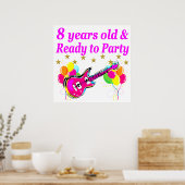 8E BIRTHDAY ROCK STAR ROCK N ROLL DESIGN POSTER (Keuken)