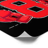 8e Boksen Verjaardagsfeest Acht jaar oude Boksersb Poster (Hoek)