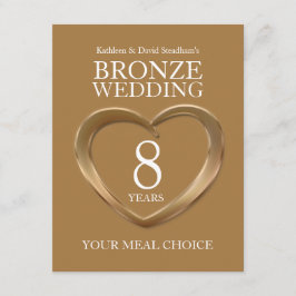 8e Bronze Weddenschap Jubileum keuze Informatiekaartje