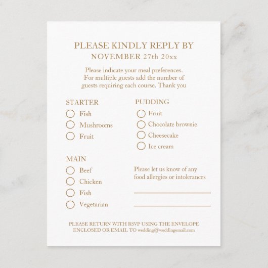 8e Bronze Weddenschap Jubileum keuze Informatiekaartje (Achterkant)