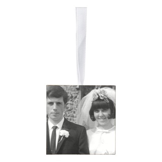 8e bronzen jubileumhart nu en dan foto decoratie (Rechts)