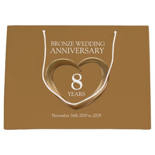 8e bronzen trouwdag foto groot cadeau groot cadeauzakje (Voorkant)