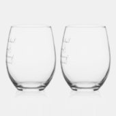 8e Bronzen Trouwen Jubileum Handtekening Wijnglas Zonder Voet (Links)