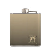 8e bruiloft Jubileum brons rendier Heupfles (Achterkant)