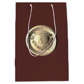 8e bruiloft Jubileum Bronzen Hart Medallion Medium Cadeauzakje (Voorkant)