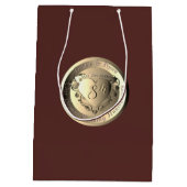 8e bruiloft Jubileum Bronzen Hart Medallion Medium Cadeauzakje (Achterkant)