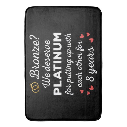 8e bruiloft Jubileum I - Bronze Funny Couple Badmat (Voorkant Verticaal)