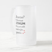 8e bruiloft Jubileum I - Bronze Funny Couple Matglas Bierpul (Voorkant links)