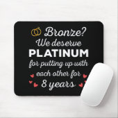 8e bruiloft Jubileum I - Bronze Funny Couple Muismat (Met muis)