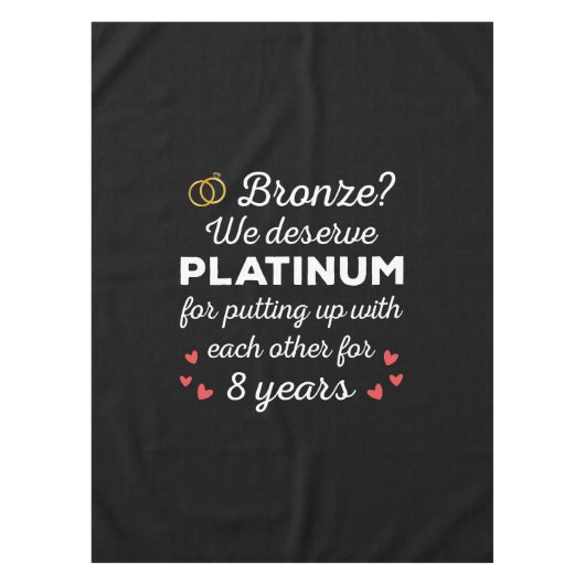 8e bruiloft Jubileum I - Bronze Funny Couple Tafelkleed (Voorkant)