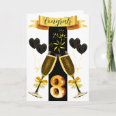 8e bruiloft Jubileum Kaart | Bronze Couple Heart (Voorkant)