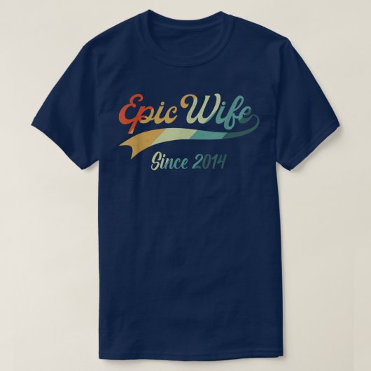 8e bruiloft met animatiefilms voor haar vrouw in d t-shirt (Design voorkant)