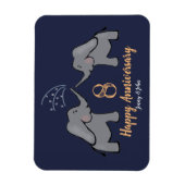 8e bruinkoolbruidshygiëne schattige olifantenkaart magneet (Verticaal)