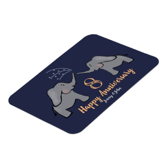 8e bruinkoolbruidshygiëne schattige olifantenkaart magneet (Linkerzijde)