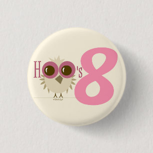 8e Button op de geboorte Nummer 8 op de dag van de