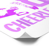 8e Cheer Verjaardagsfeestje 8 Jaar Oude Cheerleade Poster (Hoek)