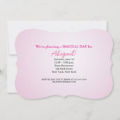 8e dag Uitnodiging Roze Princess met reserveband (Achterkant)