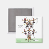 8e dag van Kerstmis (Acht Maids a-Milking) Magneet (Voorkant / Achterkant)